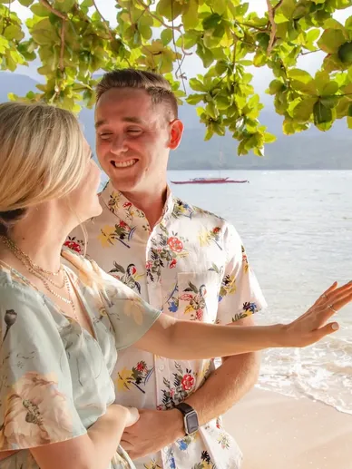 Engagement photography on Hanalei Bay